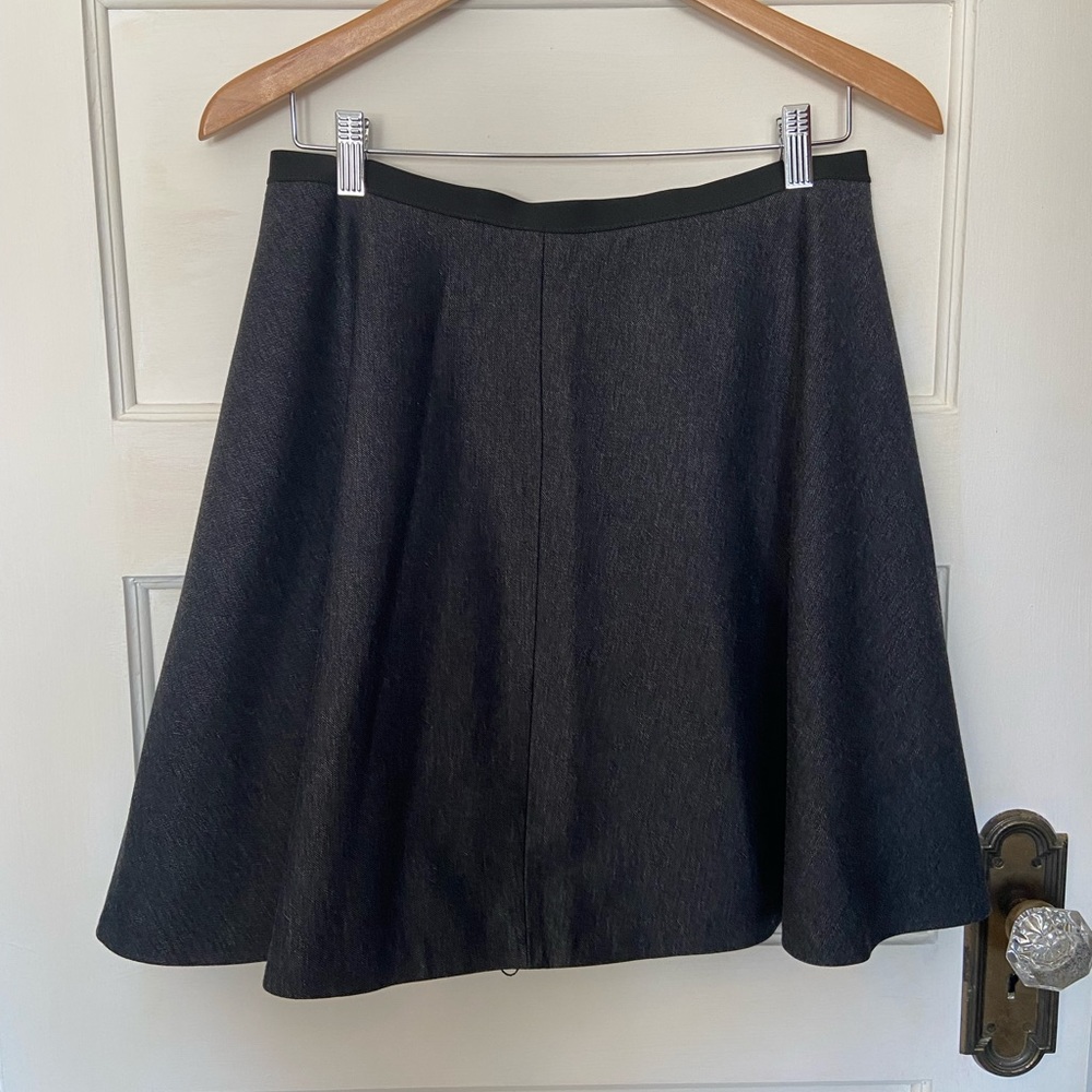 TAHARI Grey A-Line Skirt
